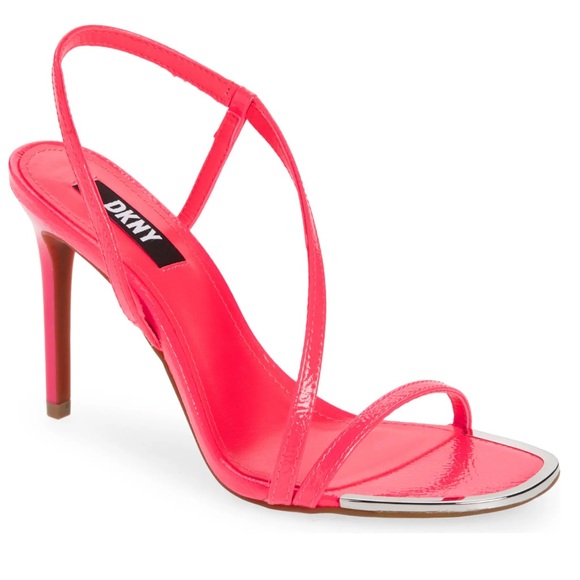 NEW DKNY Danielle Stiletto Sandal Neon Pink Women’s Strap Heels Women’s Size 6 - Picture 1 of 6